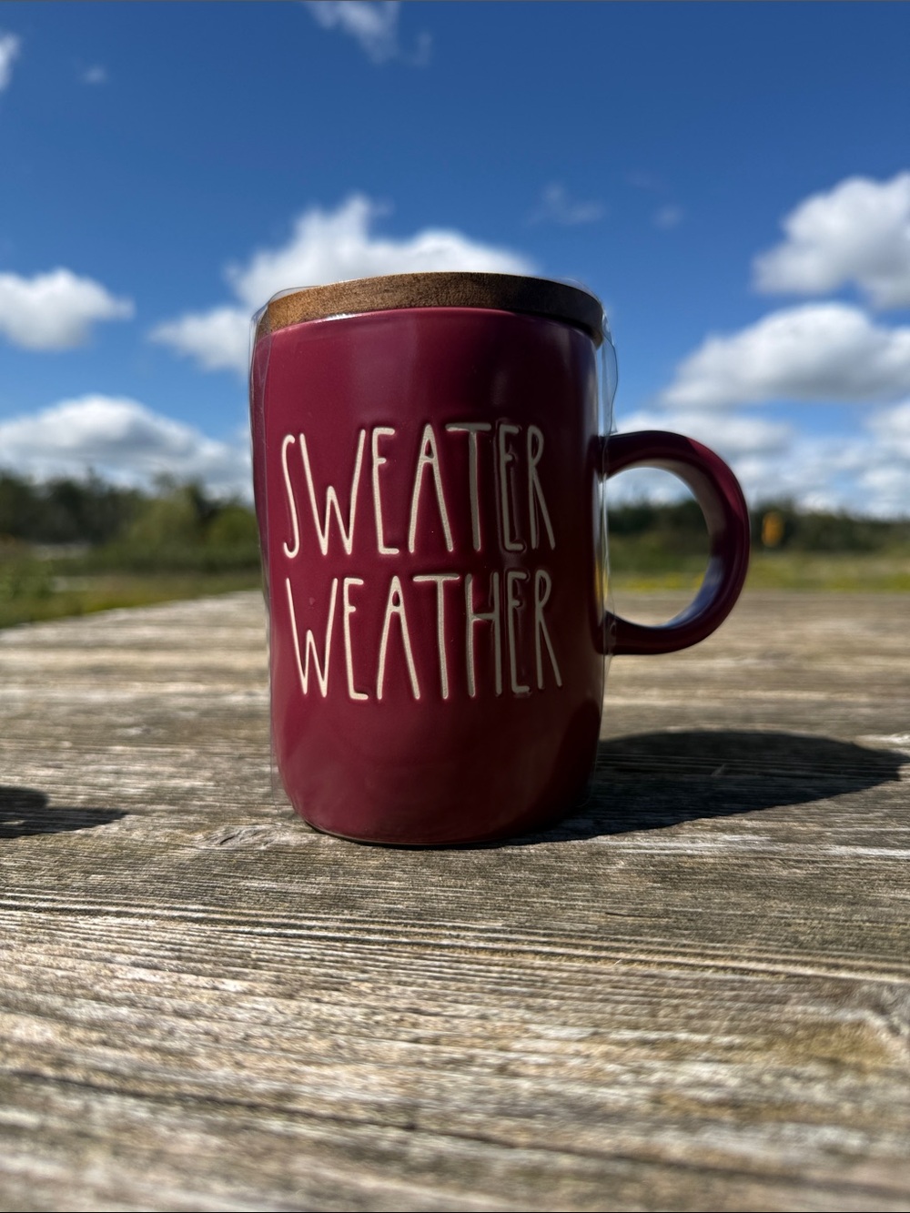 New Rae Dunn sweater weather mug coaster topper